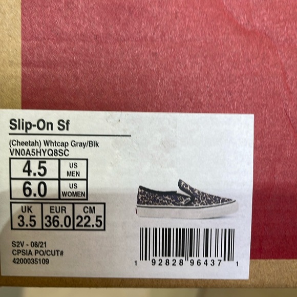 Vans Slip On Sf Cheetah White Cap Gray/Black Surf WMNS sneakers - Picture 16 of 16